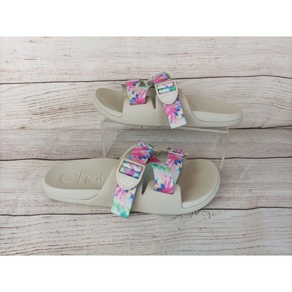 Chaco Womens Sz 9 Chillos Tie Dye Slip Ons Slides Sandals - Picture 1 of 9